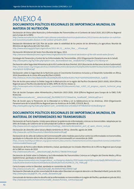 Agenda Global de Nutrición de las Naciones Unidas La