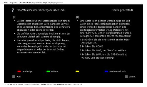 Sony KDL-46W5810 - KDL-46W5810 Istruzioni per l'uso Tedesco