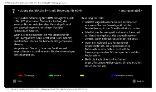 Sony KDL-46W5810 - KDL-46W5810 Istruzioni per l'uso Tedesco