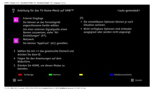 Sony KDL-46W5810 - KDL-46W5810 Istruzioni per l'uso Tedesco