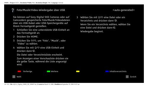 Sony KDL-46Z5800 - KDL-46Z5800 Istruzioni per l'uso Tedesco