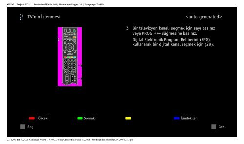 Sony KDL-46W5810 - KDL-46W5810 Istruzioni per l'uso Turco