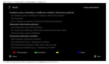 Sony KDL-46Z5800 - KDL-46Z5800 Istruzioni per l'uso Slovacco