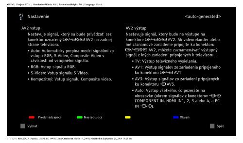 Sony KDL-46Z5800 - KDL-46Z5800 Istruzioni per l'uso Slovacco