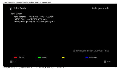 Sony KDL-46W5820 - KDL-46W5820 Istruzioni per l'uso Turco