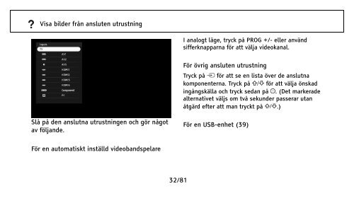 Sony KDL-37EX402 - KDL-37EX402 Istruzioni per l'uso Svedese