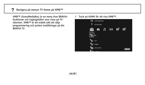 Sony KDL-37EX402 - KDL-37EX402 Istruzioni per l'uso Svedese