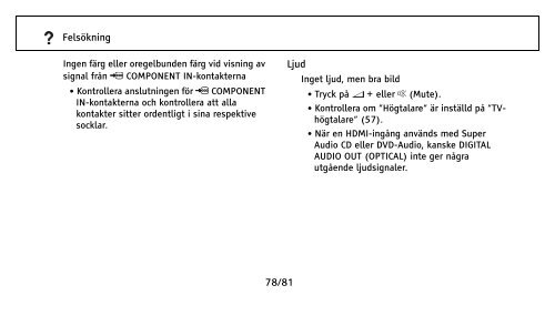 Sony KDL-37EX402 - KDL-37EX402 Istruzioni per l'uso Svedese