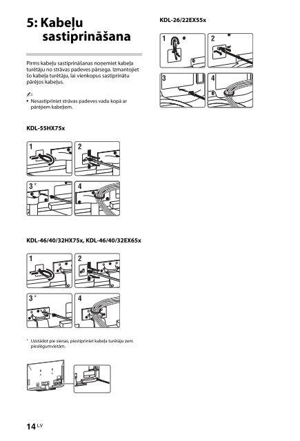 Sony KDL-55HX750 - KDL-55HX750 Istruzioni per l'uso Lettone