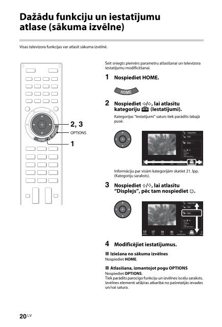 Sony KDL-55HX750 - KDL-55HX750 Istruzioni per l'uso Lettone