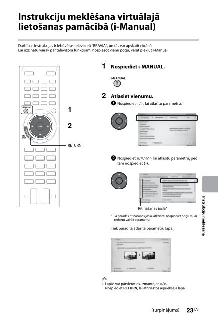 Sony KDL-55HX750 - KDL-55HX750 Istruzioni per l'uso Lettone