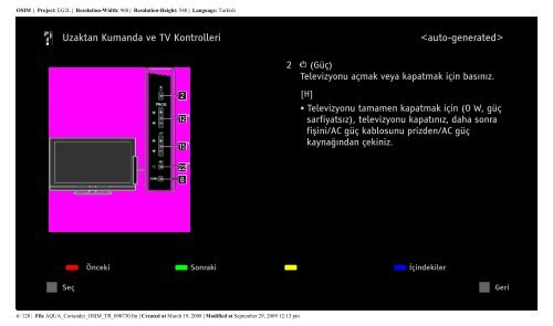 Sony KDL-32W5800 - KDL-32W5800 Istruzioni per l'uso Turco