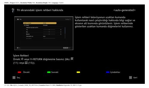 Sony KDL-40W5840 - KDL-40W5840 Istruzioni per l'uso Turco