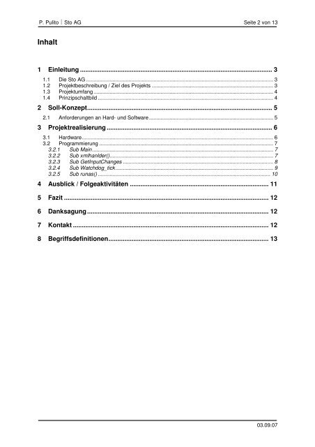 Projektdokumentation Interaktive Informationswand für den Azubi ...