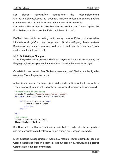 Projektdokumentation Interaktive Informationswand für den Azubi ...