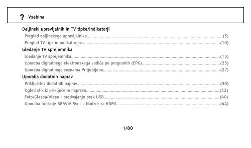 Sony KDL-32NX500 - KDL-32NX500 Istruzioni per l'uso Sloveno