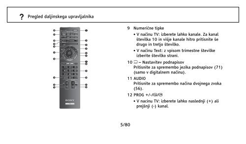 Sony KDL-32NX500 - KDL-32NX500 Istruzioni per l'uso Sloveno