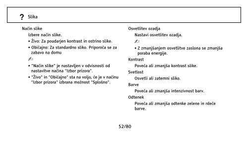 Sony KDL-32NX500 - KDL-32NX500 Istruzioni per l'uso Sloveno