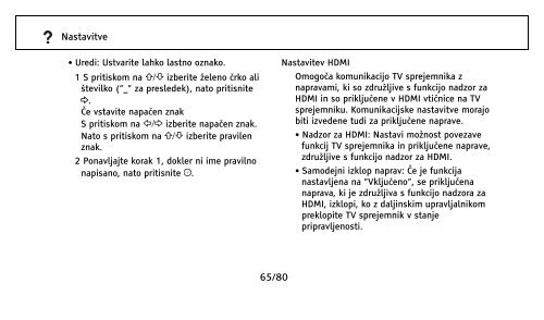 Sony KDL-32NX500 - KDL-32NX500 Istruzioni per l'uso Sloveno