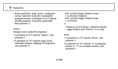 Sony KDL-32NX500 - KDL-32NX500 Istruzioni per l'uso Sloveno