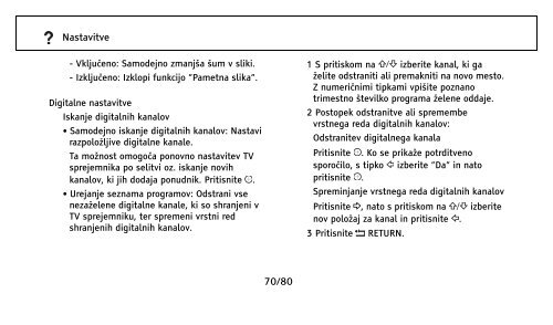 Sony KDL-32NX500 - KDL-32NX500 Istruzioni per l'uso Sloveno