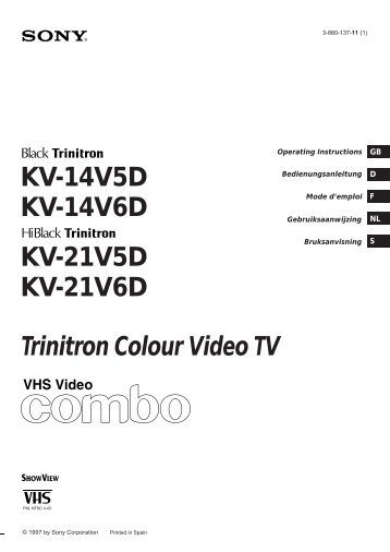 Sony KV-14V6D - KV-14V6D Istruzioni per l'uso Tedesco