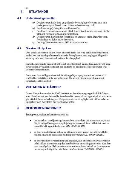 Rapport RJ 2009:02 - Statens Haverikommission