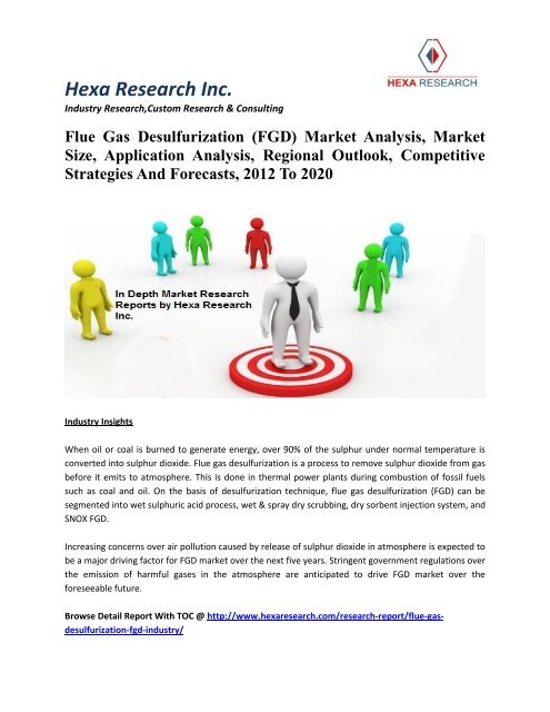 Flue Gas Desulfurization (FGD) Market Analysis, Market Size, Application Analysis, Regional Outlook, Competitive Strategies And Forecasts, 2012 To 2020