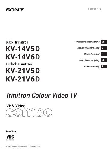 Sony KV-14V6D - KV-14V6D Istruzioni per l'uso Svedese