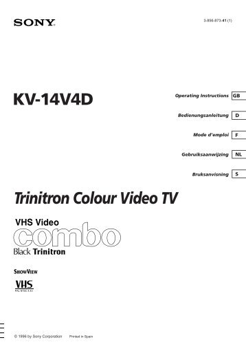 Sony KV-14V4D - KV-14V4D Istruzioni per l'uso Svedese