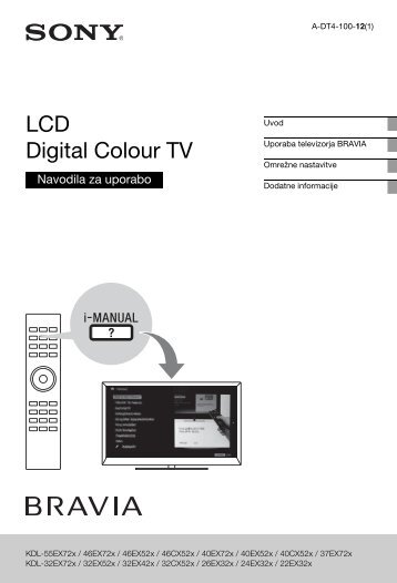 Sony KDL-40EX723 - KDL-40EX723 Istruzioni per l'uso Sloveno