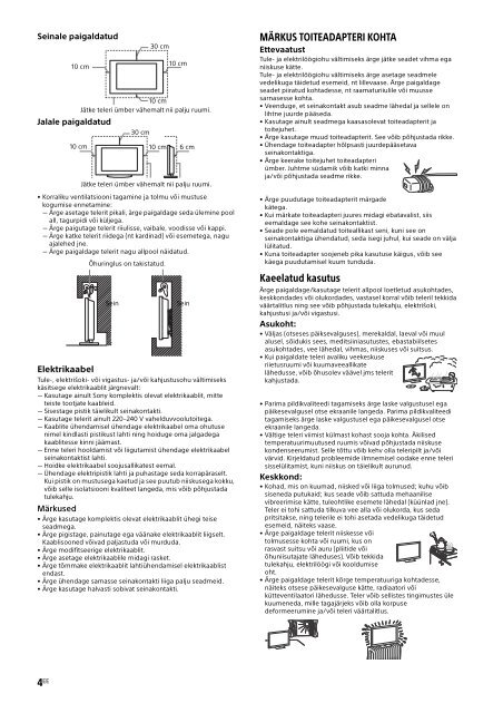 Sony KDL-32R415B - KDL-32R415B Istruzioni per l'uso Estone