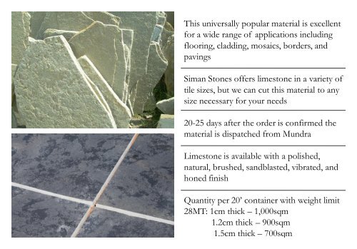 Limestone Catalogue for Website