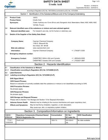 MSDS - Cayman Chemical