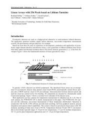 Linear Arrays with 256 Pixels based on Lithium Tantalate Introduction