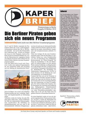 Ausgabe 0 Berlin – Ahoi! - Piratenzeitung aus Berlin