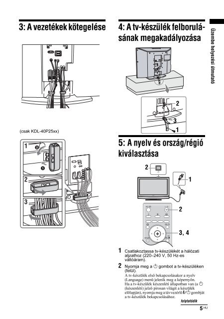 Sony KDL-32P2530 - KDL-32P2530 Istruzioni per l'uso Ungherese