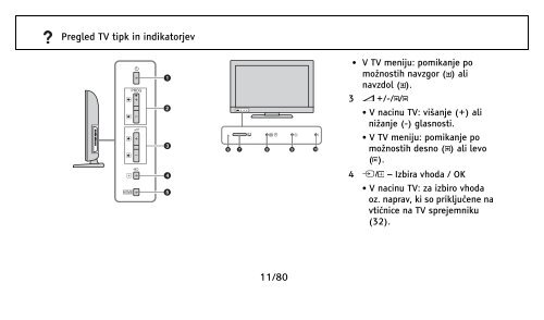 Sony KDL-26EX301 - KDL-26EX301 Istruzioni per l'uso Sloveno