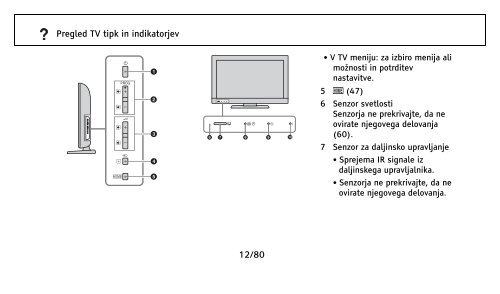 Sony KDL-26EX301 - KDL-26EX301 Istruzioni per l'uso Sloveno