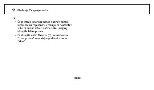 Sony KDL-26EX301 - KDL-26EX301 Istruzioni per l'uso Sloveno