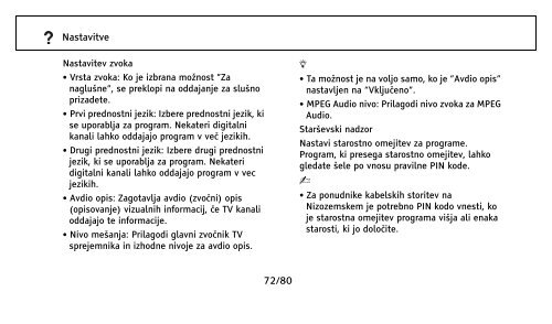 Sony KDL-26EX301 - KDL-26EX301 Istruzioni per l'uso Sloveno
