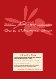 Restaurant Mediterran - Weihnachts & Silvesterkarte 2015