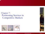 Summary for Chapter 7: Positioning Services in Competitive Markets