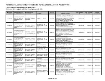 CONTRATOS Septiembre 2006 - PEMEX.com