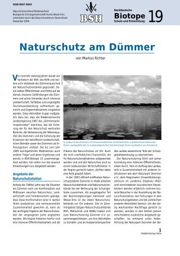 Naturschutz am Dümmer - Naturschutzring Dümmer
