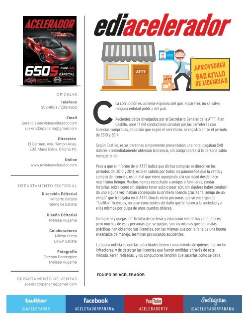 Revista Acelerador - Edición 25, Octubre-Noviembre 2015