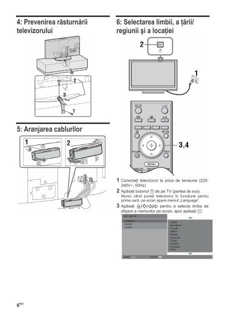 Sony KDL-37P302H - KDL-37P302H Istruzioni per l'uso Rumeno