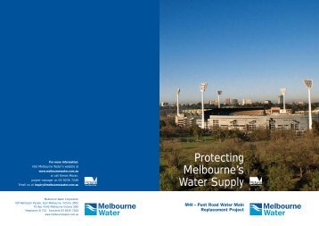 M41 Punt Road Water Main Replacement Project - Melbourne Water