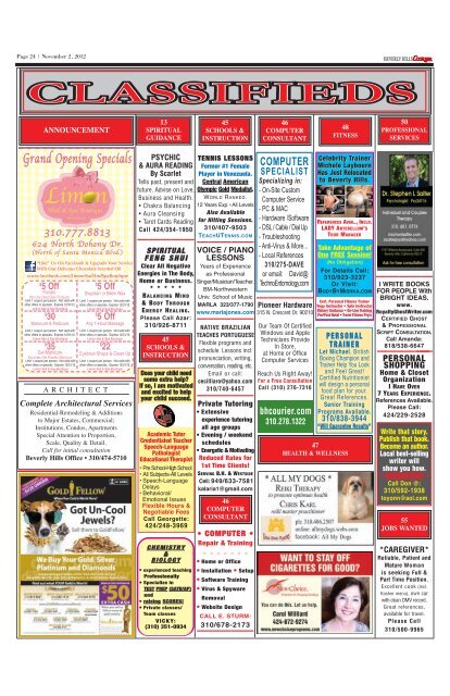 Beverly Hills Classified Ads