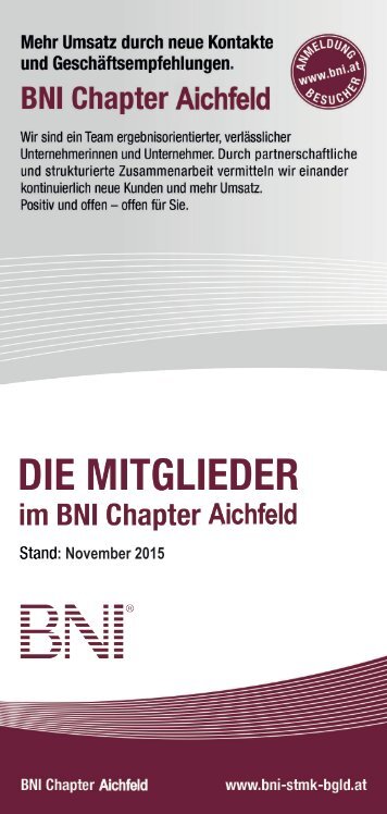 BNI Chapter Aichfeld Folder